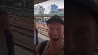 Chris Martin Takes the Train to his Own Concert 🤩