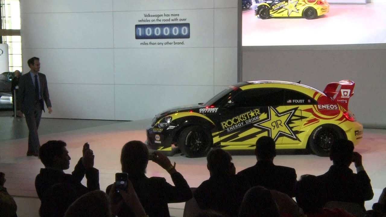 Volkswagen attends the 2014 Chicago Auto Show and introduces their GRC Beetle