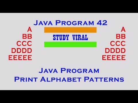 Java Program 42 Java Program To Print Alphabet Patterns Study Viral