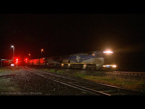 6PM9 SCT Mixed Freight Train At Night (13/7/2020) - PoathTV Australian Railways