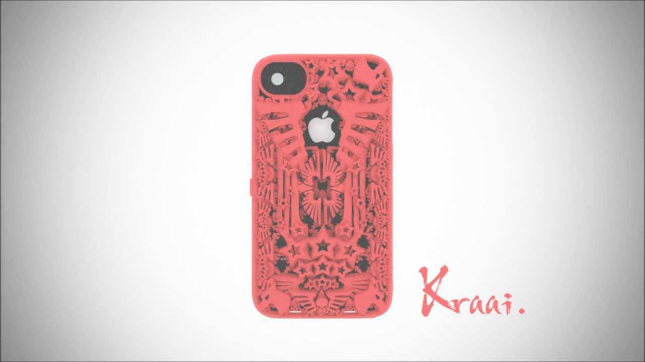 Animation of 3D Printed Kraai iPhone 4 Cover (HD)