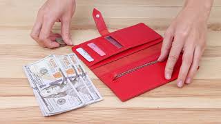 Шкіряне жіноче портмоне Grande Pelle 11516 червоне