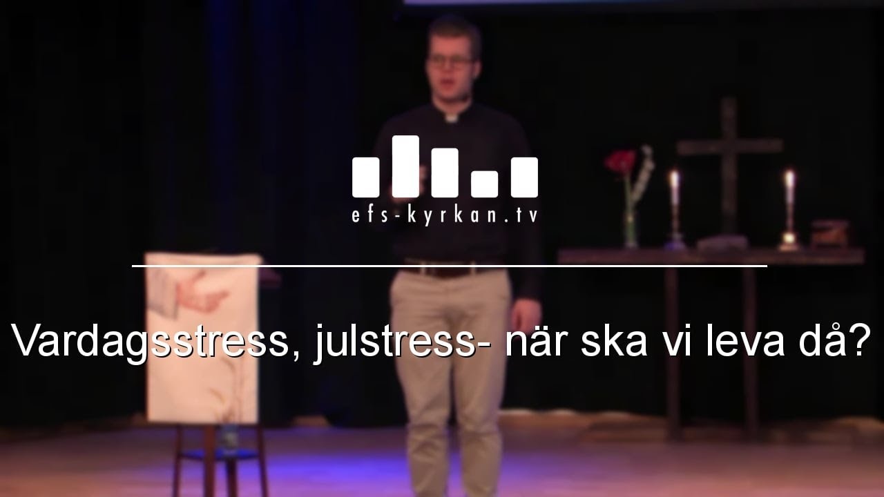 Vardagsstress, julstress- när ska vi leva då?