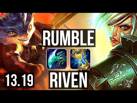 RUMBLE vs RIVEN (TOP) | 1.5M mastery, 500+ games, 6/2/5 | EUW Master | 13.19