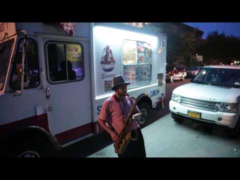 Sax & Ice Cream Truck on a Brooklyn Night