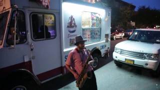 Sax & Ice Cream Truck on a Brooklyn Night