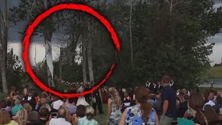 Watch Shocking Moment Wedding Party Flees As Tree Snaps During Ceremony