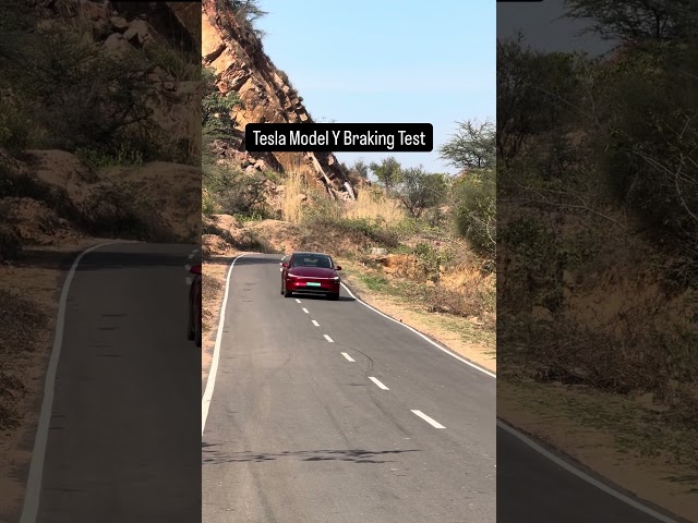 Tesla Model Y Braking Test 🤯
