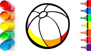 How to Draw a Beach Ball | Easy Step by Step Tutorial
