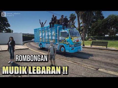 BOCIL OFFROAD TRUCK OLENG!! ANGKUT ROMBONGAN MUDIK LEBARAN - cerita versi GTA 5