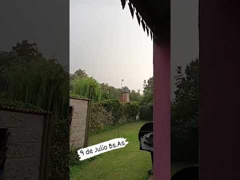 Así pasaba la lluvia por la zona de 9 de julio en la pcia de buenos aires 6/1/26 #lluviasfuertes