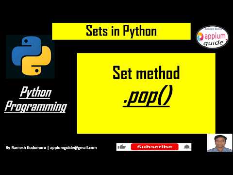 Python Sets 4 Pop Method