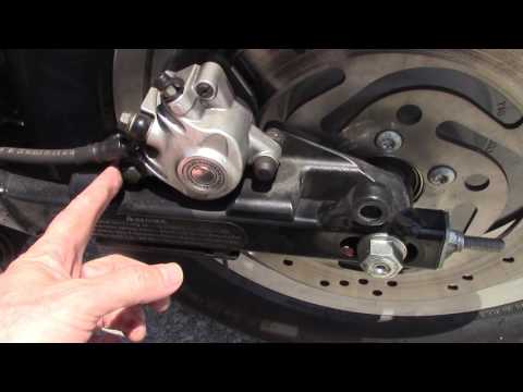Harley Davidson Sportster rear brake Caliper alignment - fix rear brake