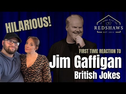 British couple React to Jim Gaffigans British Jokes