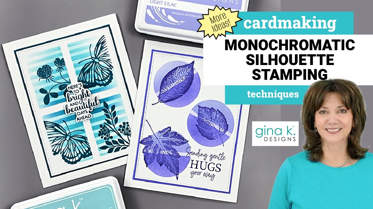 Monochromatic Silhouette Stamping- More Ideas!