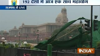 Weather favoured people to perform Yoga at Rajpath on International Yoga Day