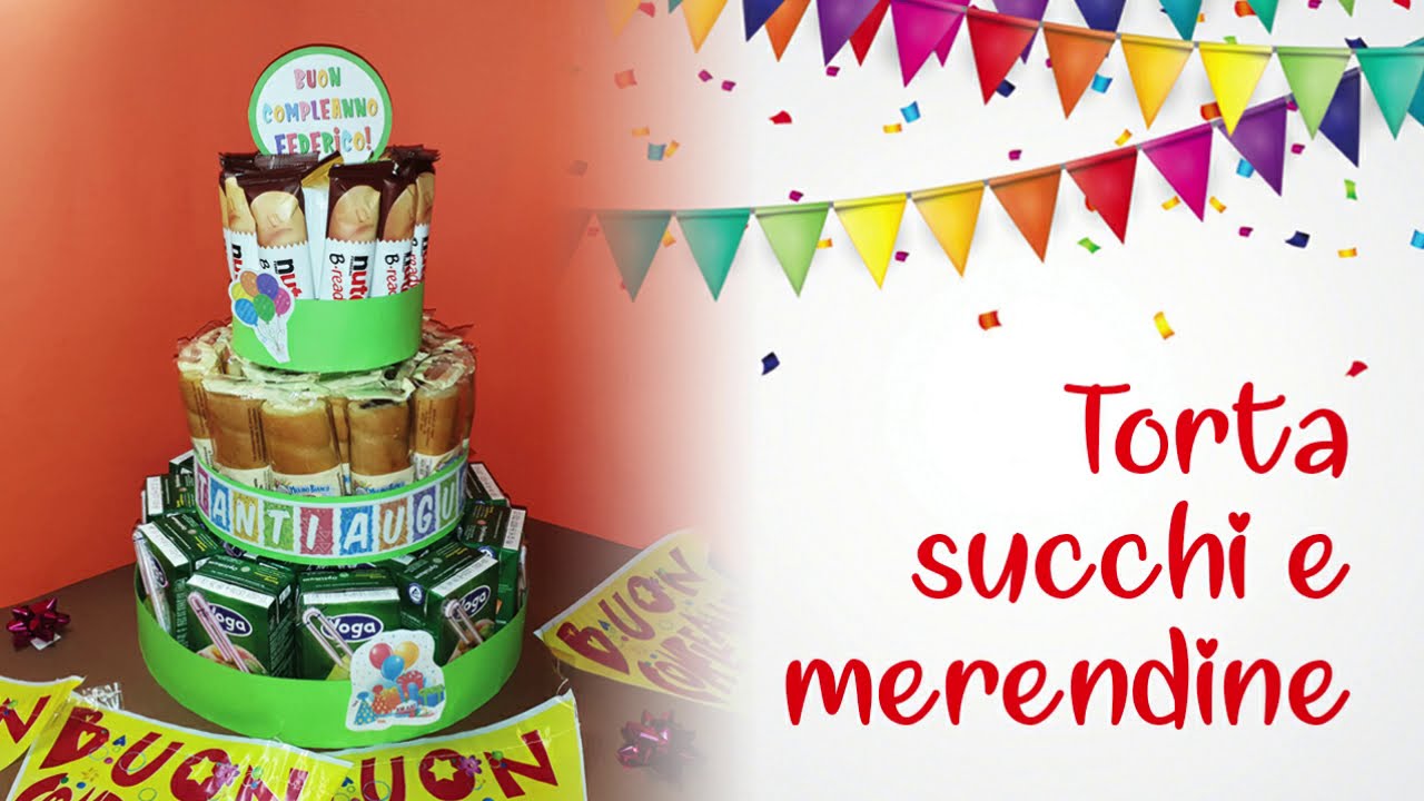 Torta succhi e merendine