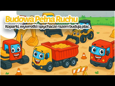 🏗️ Budowa Pełna Ruchu – Koparki i Wywrotki | Piosenka dla dzieci