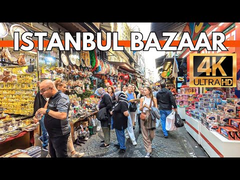ISTAMBUL TÜRKİYE (TURQUIA) BAZAR | Eminönü, Bazar Egípcio (Mısır Çarşısı) TOUR A PÉ 4K