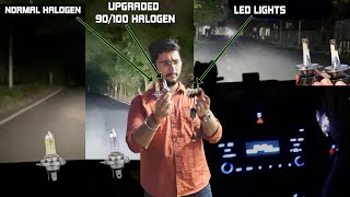 Halogen vs 90/100W Halogen vs LED - Which is worth? | Best LED Light for Car