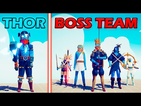 THOR TEAM vs BOSS UNITS TEAM - Totally Accurate Battle Simulator | TABS