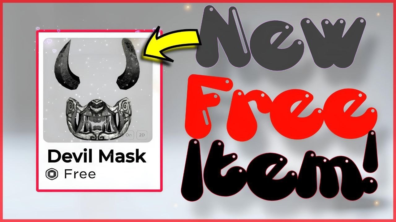 LIMITED ITEM *DEVIL MASK* FOR FREE IN ROBLOX!? (EMO OUTFIT)