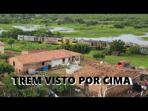 TREM VISTO POR CIMA, PASSANDO NA LOCALIDADE DE RESIDÊNCIA, NOVA RUSSAS-CE