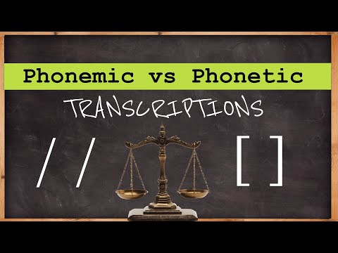 Phonemic vs Phonetic Transcription