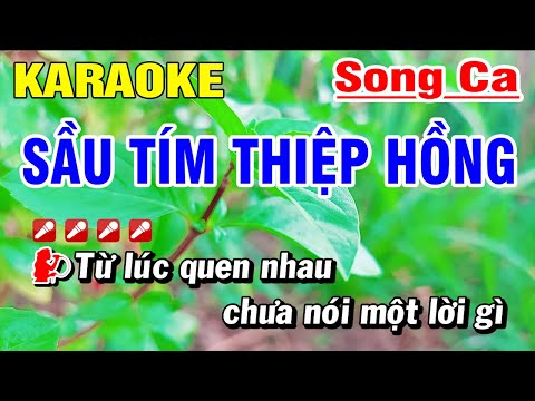 Karaoke Sầu Tím Thiệp Hồng Nhạc Sống Song Ca Beat Hay | Hoài Phong Organ