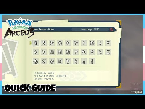 Where To Catch All 28 Unown Forms In Pokemon Legends Arceus | Location Quick Guide