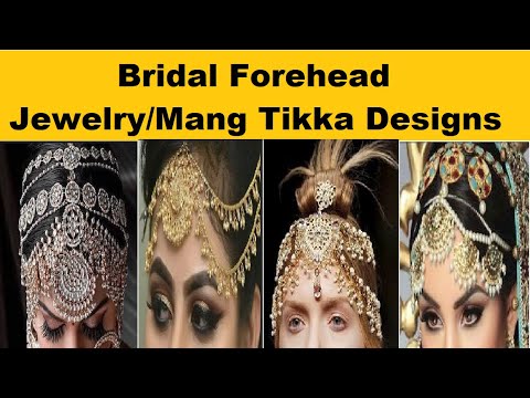 Bridal forehead jewelry/mang tikka designs, by Nosheen Ch.