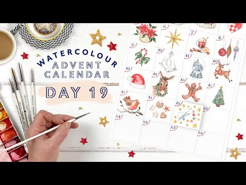 Watercolour Advent Calendar Day 19