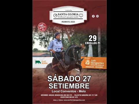 27/09/2025   Cabaña Santa Gloria - Bengochea SRL, Luis A. / Local Conventos, Melo - Cerro Largo