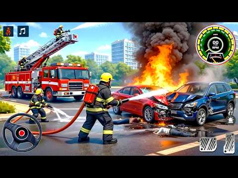 Fire Truck Driving Simulator 3D - Real Firefighter Emergency Rescue - Android Gameplay