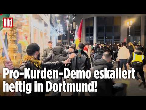 ESKALATION BEI PRO-KURDEN-DEMO: Demonstranten greifen syrisches Restaurant an! Schwere Straftaten!