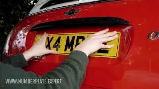 How to attach a number plate to a car [sticky pads method]