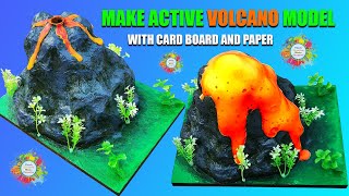 How to Make Active Volcano Model with Cardboard and Paper