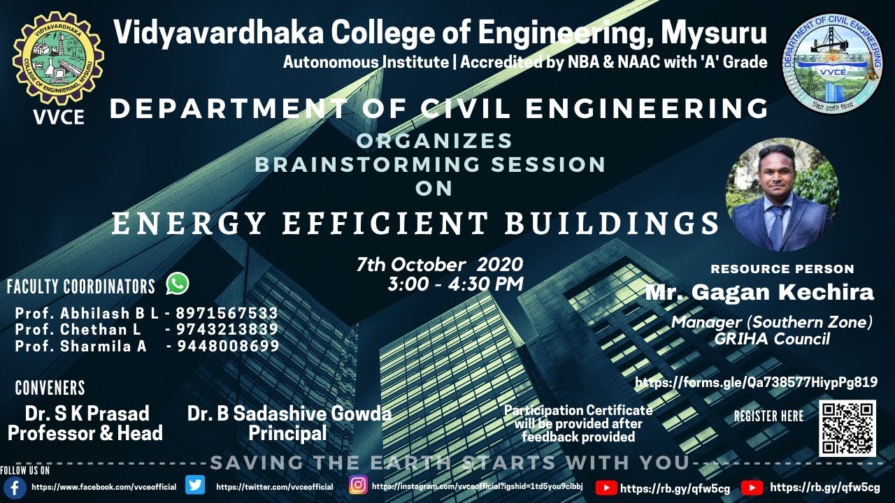Webinar on “ENERGY EFFICIENT BUILDINGS” By Mr. GAGAN KECHIRA