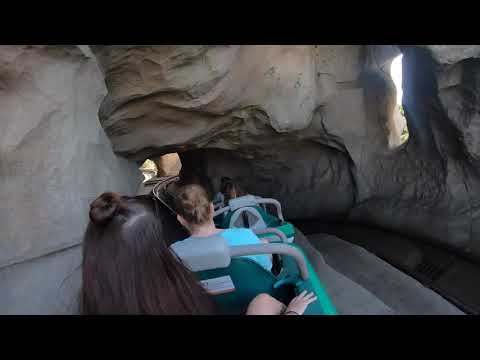 Back row point of view footage of Matterhorn Bobsleds