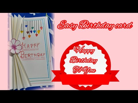 Easy Birthday Card || How To Make Easy Birthday Card Craft || Madiha's drawing