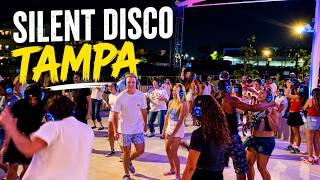Tampa, Florida POV Walk | Silent Disco Headphones Party & Tampa Nightlife Event (4K)