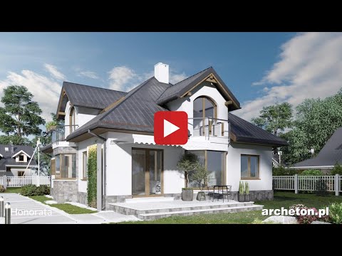 Projekt domu Honorata - archeton.pl - z użytkowym poddaszem 256,2 m2