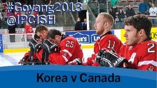 preview picture of video 'Ice sledge hockey - Korea v Canada - 2013 IPC Ice Sledge Hockey World Championships A Pool Goyang'