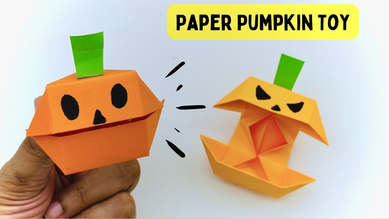 DIY TALKING PAPER PUMPKIN / Paper Craft / Paper Toys / Origami  Pumpkin DIY / Halloween Crafts