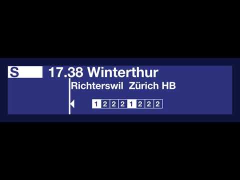 SBB Ansagen - Information + Einfahrt S-Bahn nach Winterthur - Bauarbeiten - in Pfäffikon SZ