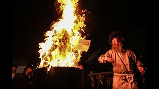 ר' מיילך בידרמן בהדלקה הגדולה במירון!