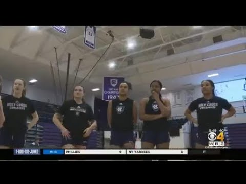 Holy Cross women's basketball team prepares to play Maryland in NCAA tournament