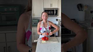 30g protein bruschetta meal prep!!! Easy peasy recipe!! 🍅🍚 #mealprep #dinnerideas #easyrecipe #meals