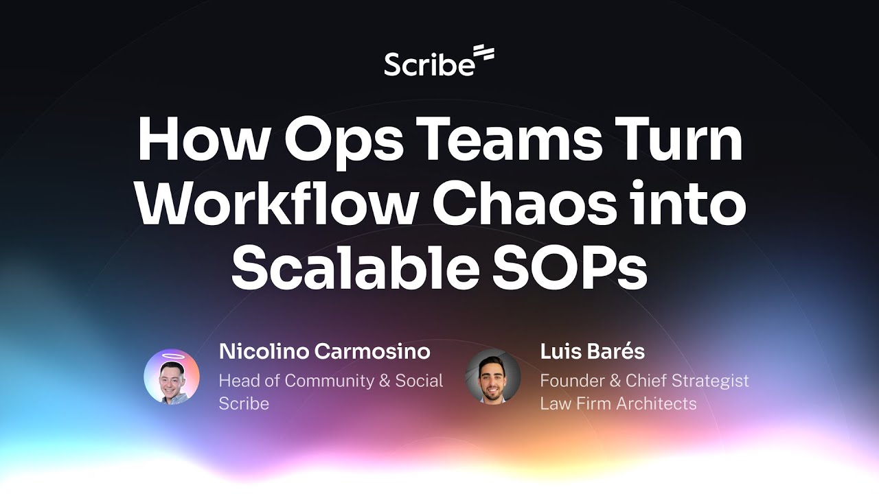 How Ops Teams Turn Workflow Chaos into Scalable SOPs: Luis Barés, Law Firm Architects | Live Webinar