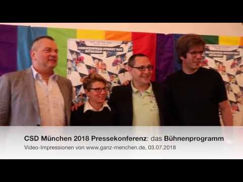 CSD München 2018 Pressekonferenz: das Bühnenprogramm Marienplatz